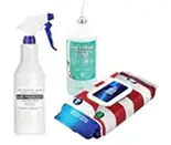 Prepackaged disinfecting wipes, electrostatic sprayers, soap cartridge refills, etc.